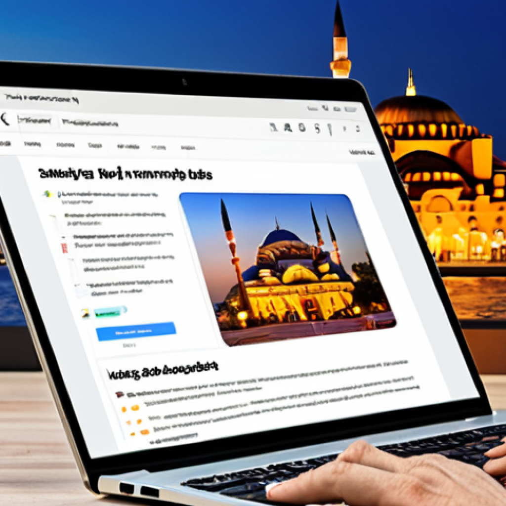 **

Prompt: "A vibrant, modern blog design focusing on SEO tips and tricks. A Turkish SEO expert is presenting data analysis on a laptop, showcasing keywords and website traffic growth. Background includes Turkish landmarks subtly blurred. Dynamic, engaging, professional."

**